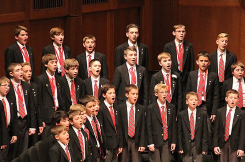 Appleton Boychoir singers in red ties